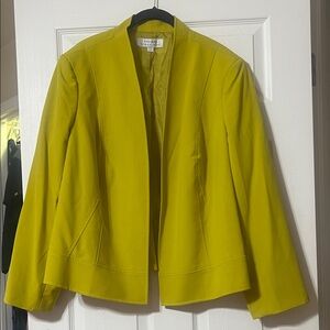 Tahari Citron Green Blazer (yellowish)